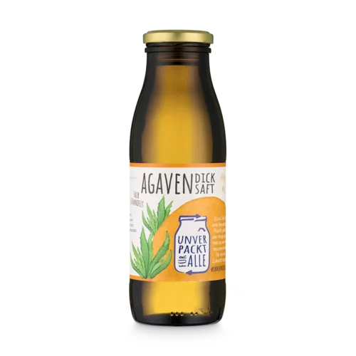 Unverpackter Bio Agavendicksaft im Mehrwegglas