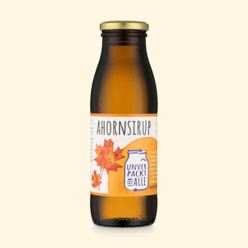 ahornsirup in mehrweg pfand flasche